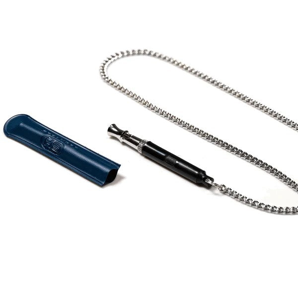 Herm Sprenger Soundless Training Whistle with Plastic Cover, Sleeve and Chain