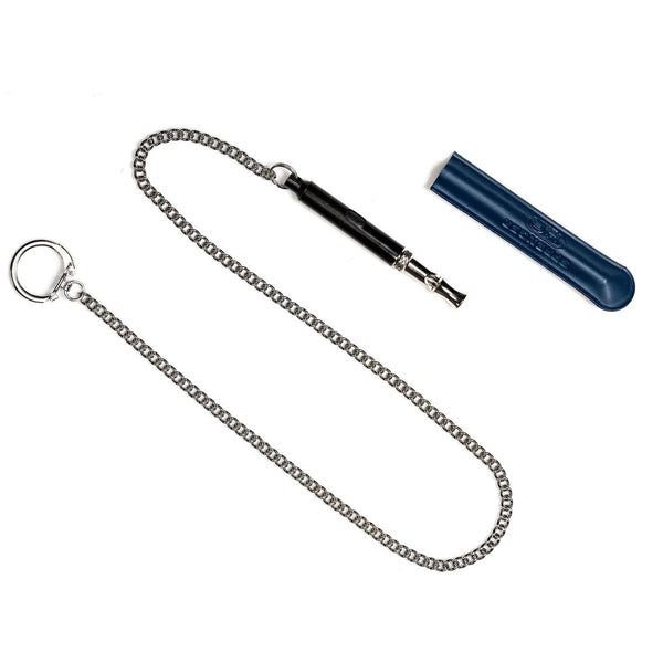 Herm Sprenger Soundless Training Whistle with Plastic Cover, Sleeve and Chain